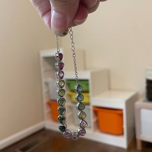 Rainbow tourmaline bracelet